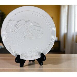 Vintage 1977 Frankoma Pottery CHRISTMAS Birth Of Eternal  Life 1/4" Signed Plate